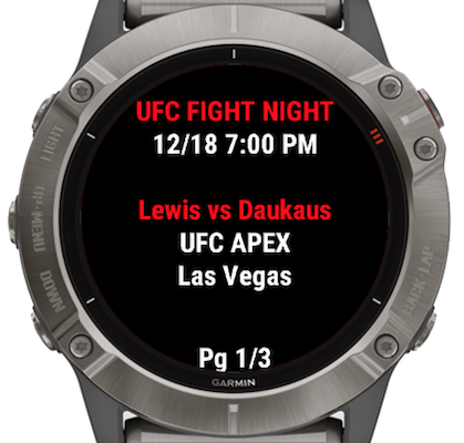 UFC for Garmin