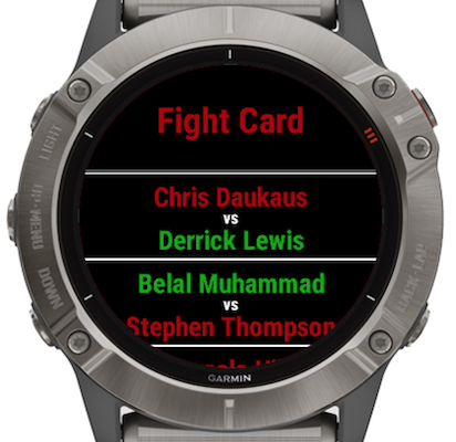 UFC for Garmin